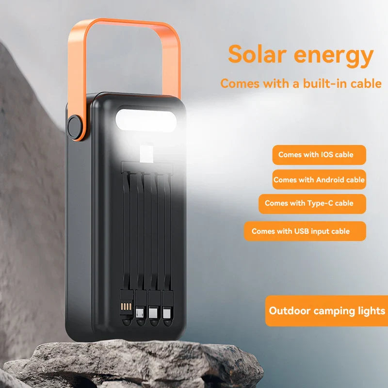 SolarVolt Powerbank | 30,000mAh oder 100,000mAh | Doppelte Schnellladeports | Outdoorfreundlich mit LED