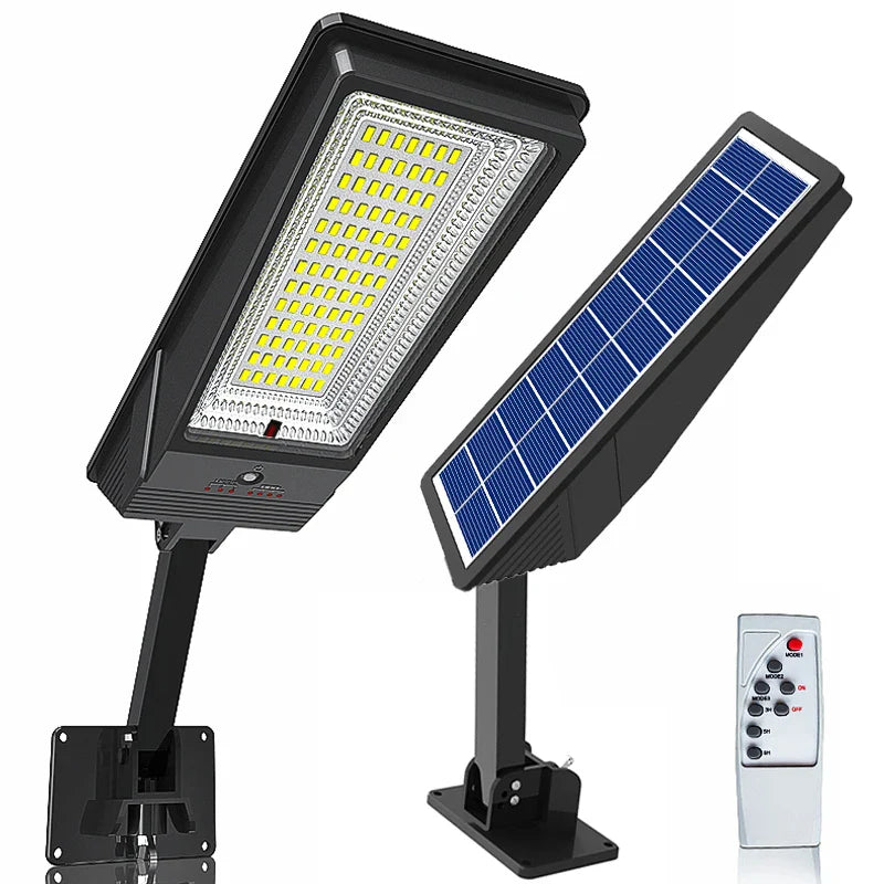 HelioMax Solar-Wandleuchte | 138 LEDs | 3 Leuchtmodi | Bewegungssensor | IP65 Wasserfest