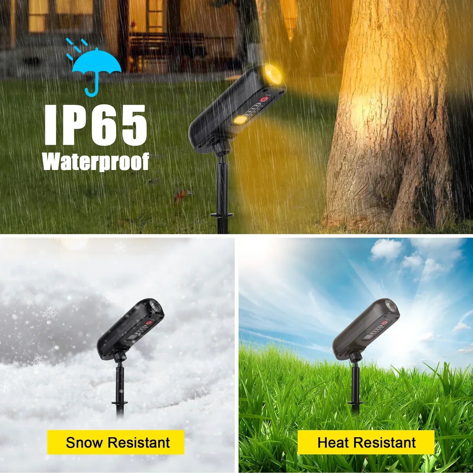 LumoGlow | LED Solarstrahler | 2-in-1 Lichtmodus | IP65 Wasserdicht