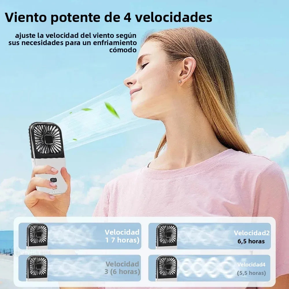 Coolio USB-Ventilator | 3 Windmodi & Rückwärtsfunktion | Für Büro, Reisen & Zuhause | Digitalanzeige & tragbar