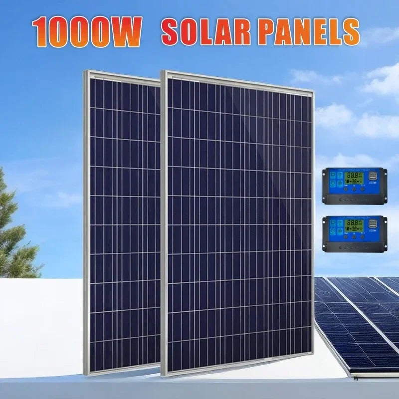 SunCharge HelioPanel Kit | 500W Leistung | All-In-One mit USB-Ladeanschlüssen | Robustes Design