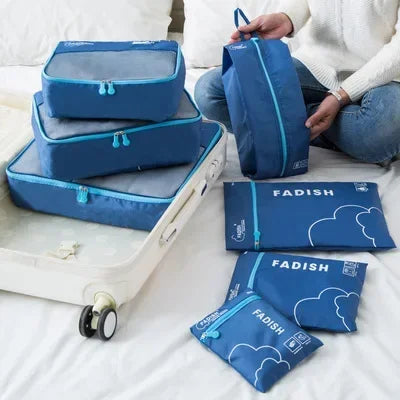 TravelEase Organizer Set | 7-teilig | Platzsparend | Wasserabweisend