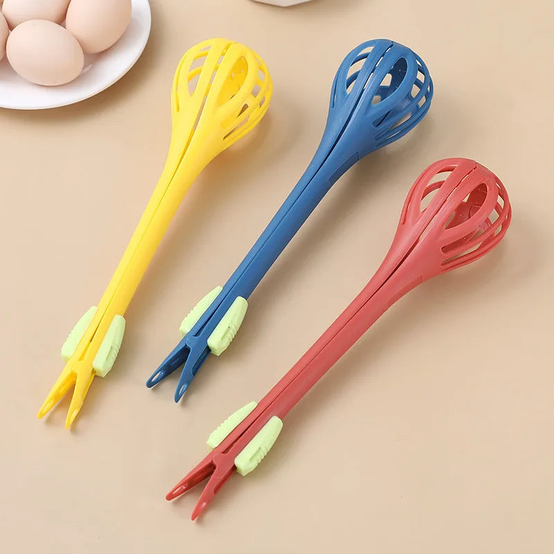 TriWhisk Pro | 3-in-1 Küchenhelfer | Schneebesen, Rührer & Zange | Ergonomischer Anti-Rutsch-Griff | Farbenfrohes Design