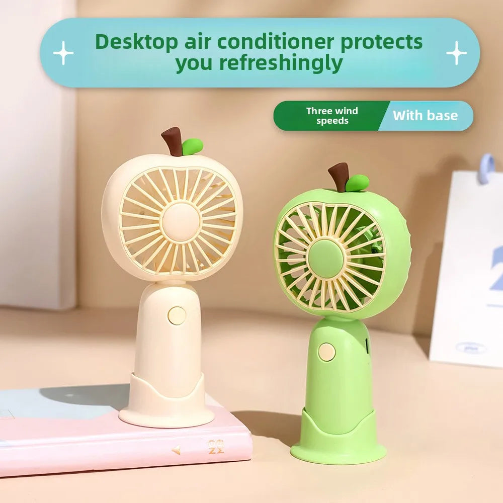 BreezeBerry | Handlicher Mini-Ventilator | USB-aufladbar & Leise | Für Büro, Schule & Unterwegs