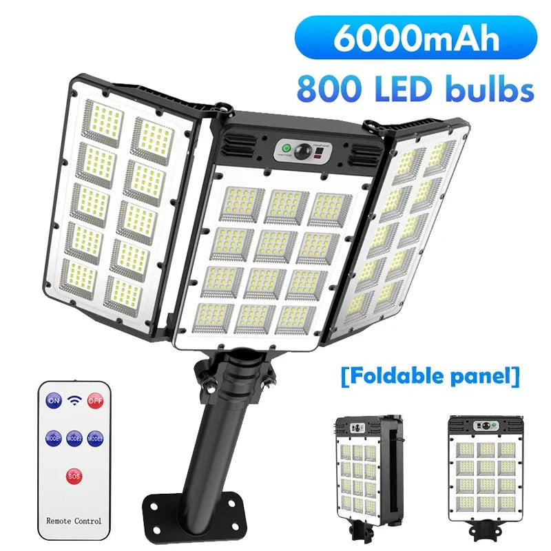 SolarBright LumiWall | Solarbetriebene Wandleuchte | Bewegungssensor & 800 LEDs | Wetterfest