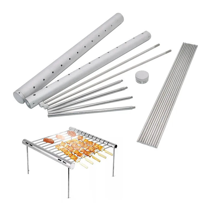 HeatPacker | Faltbarer Mini-Grill | Edelstahl & Tragbar | Camping & Outdoor BBQ