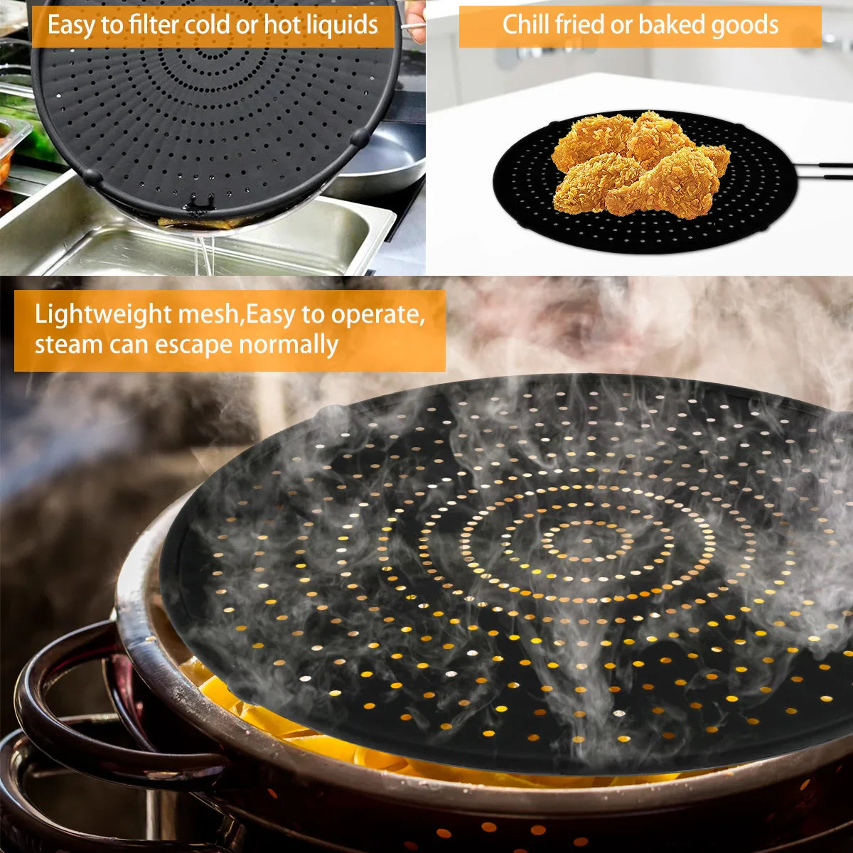 CookMaster FlexGuard | Spritzschutzdeckel | Hitzebeständig & Multifunktional | Spülmaschinengeeignet