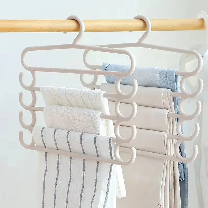 Hangmodo KleiderBuddy | 5-in-1 Hosenbügel | Platzsparend & Stabil | Für Schrank & Reise