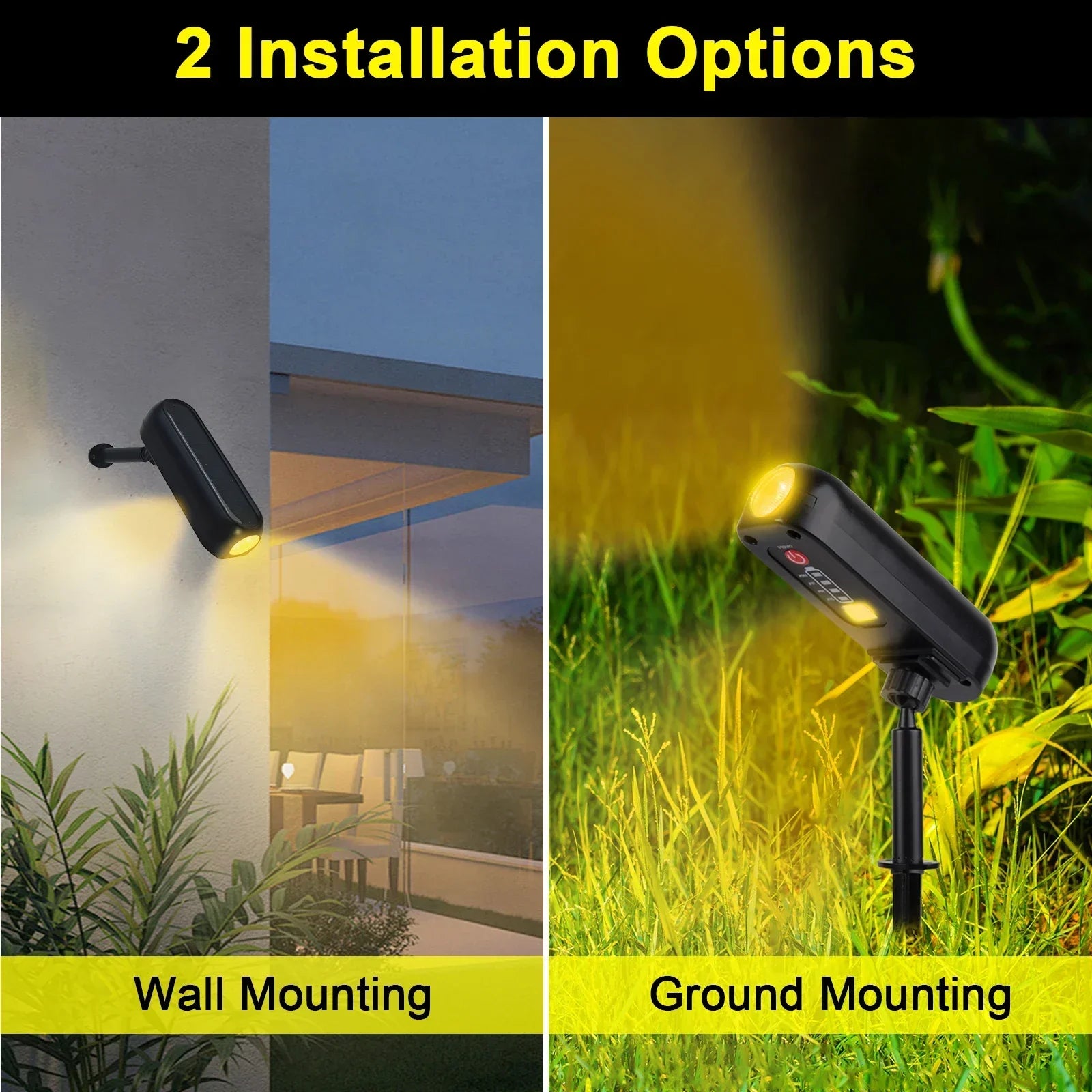 LumoGlow | LED Solarstrahler | 2-in-1 Lichtmodus | IP65 Wasserdicht