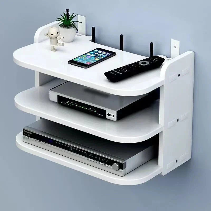 NexaDock | WLAN-Router Regal | Schwebendes Design & Kabelführung | Für Wohnzimmer, Büro & Schlafzimmer
