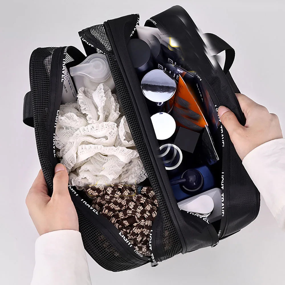 GlobeTidy | Kosmetiktasche für Reisen & Alltag | Nass-Trocken-Trennung, wasserdicht & geräumig | Organisation für Pflegeprodukte & Zubehör
