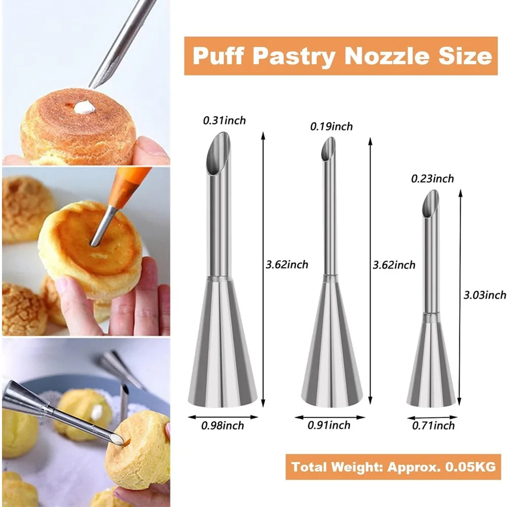 PâtisserieMaster Spritztüllen-Set | 3-teilig | Präzision & Ergonomie für Backliebhaber