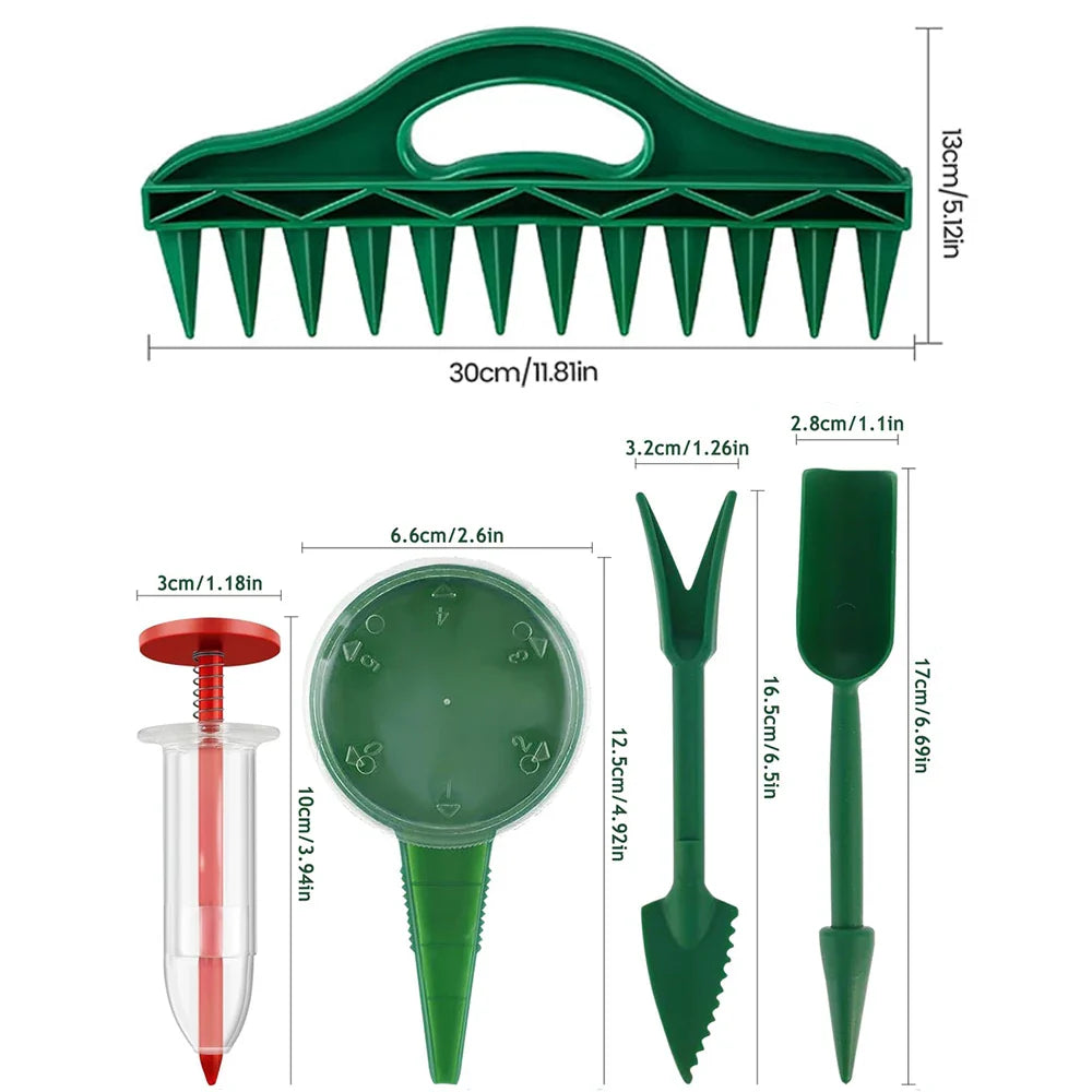 PlantMaster Saathelfer Set | Präzises Säen | 12-Loch Schablone | Robust & Wasserdicht