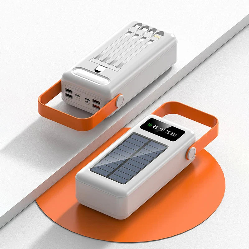 SolarVolt Powerbank | 30,000mAh oder 100,000mAh | Doppelte Schnellladeports | Outdoorfreundlich mit LED