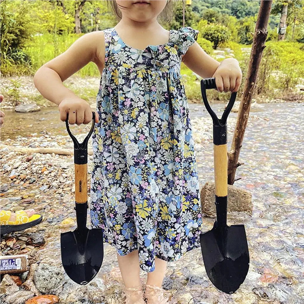 MiniDig | Gartenschaufel für Kinder & Erwachsene | Robuste Manganstahlkonstruktion | Ergonomischer Holzgriff