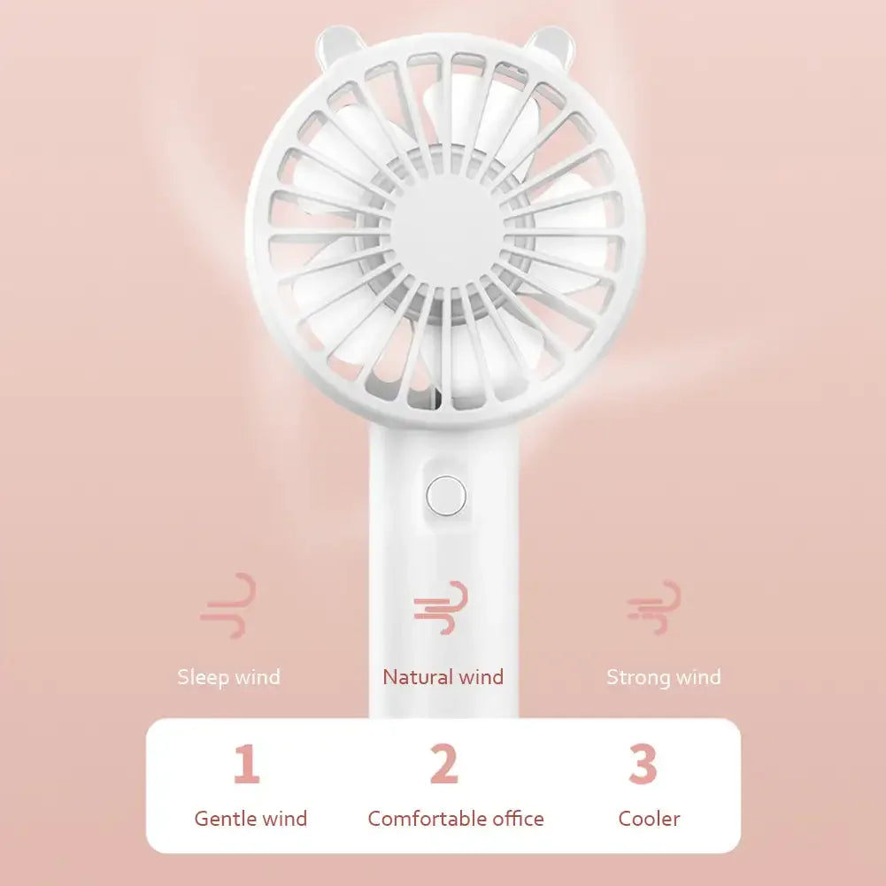 Coolivo Mini Fan | Tragbarer Handventilator | 3 Stufen | USB-Aufladung & Leise