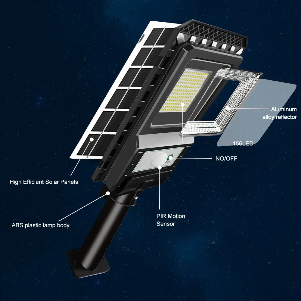 Solaris ProLumen | 156 LEDs | Bewegungssensor | Solarbetrieben & Kabellos
