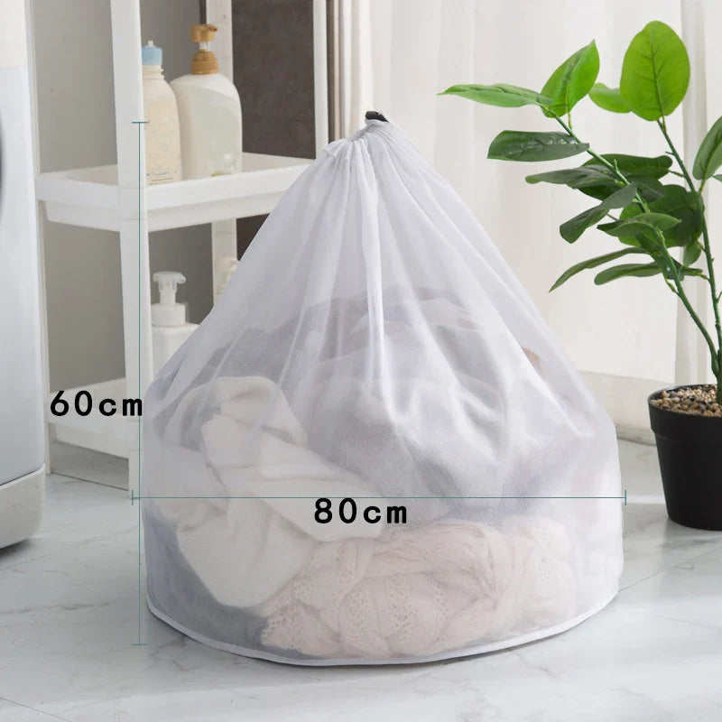 WashGuard | Wäschebeutel Großformat | Atmungsaktives Netz mit Kordelzug | Für BHs, Socken, Unterwäsche & Schuhe