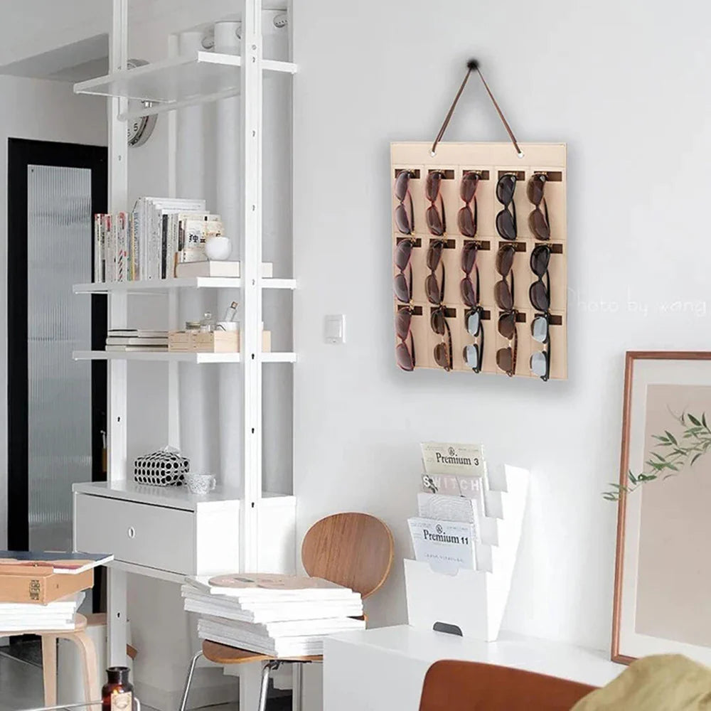VisioRack | Brillen Organizer | Staubschutz & platzsparend | Für Schlafzimmer, Flur & Ankleidezimmer