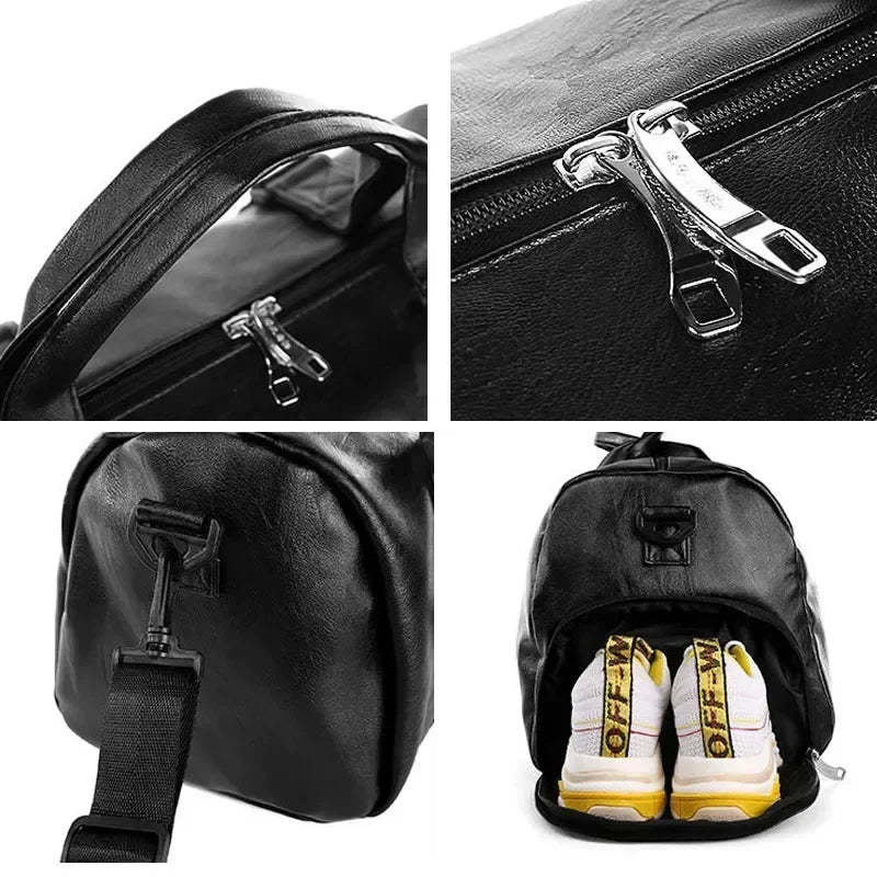 SportTote Pro | Elegante Sporttasche | Wasserabweisend & Nassfach | Lederoptik
