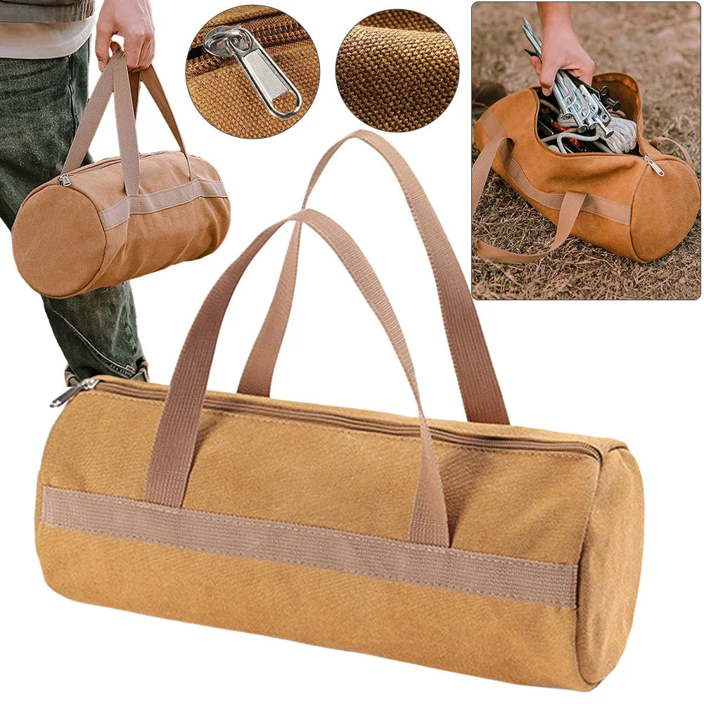 TrailPack Bag | Zelthering Tasche | Wasserabweisend & Atmungsaktiv | Canvas Natur