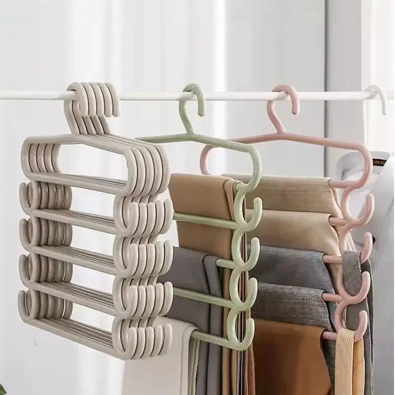 Hangmodo KleiderBuddy | 5-in-1 Hosenbügel | Platzsparend & Stabil | Für Schrank & Reise