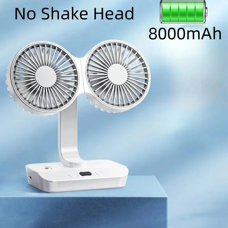 BreezeFlow | Kabelloser Tischventilator | Automatische Rotation & Langer Akku | Flexibel und Kompakt