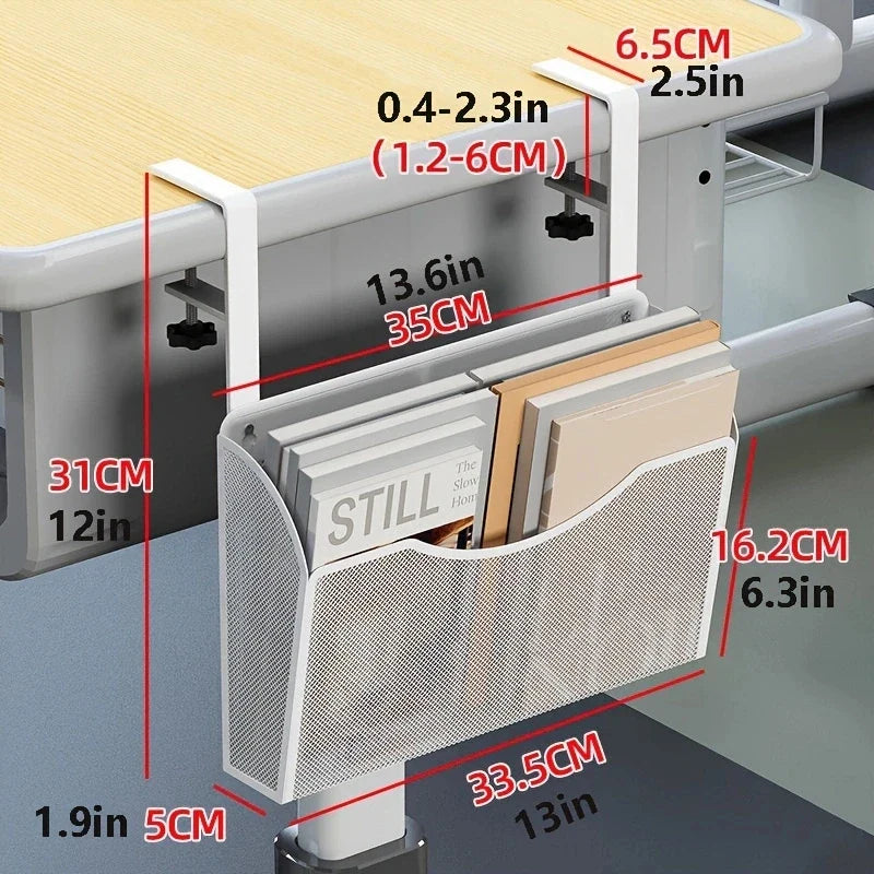 Deskloft ClipDrawer | Klemmbare Schreibtisch-Schublade | Kein Bohren | Metall Schwarz/Weiß