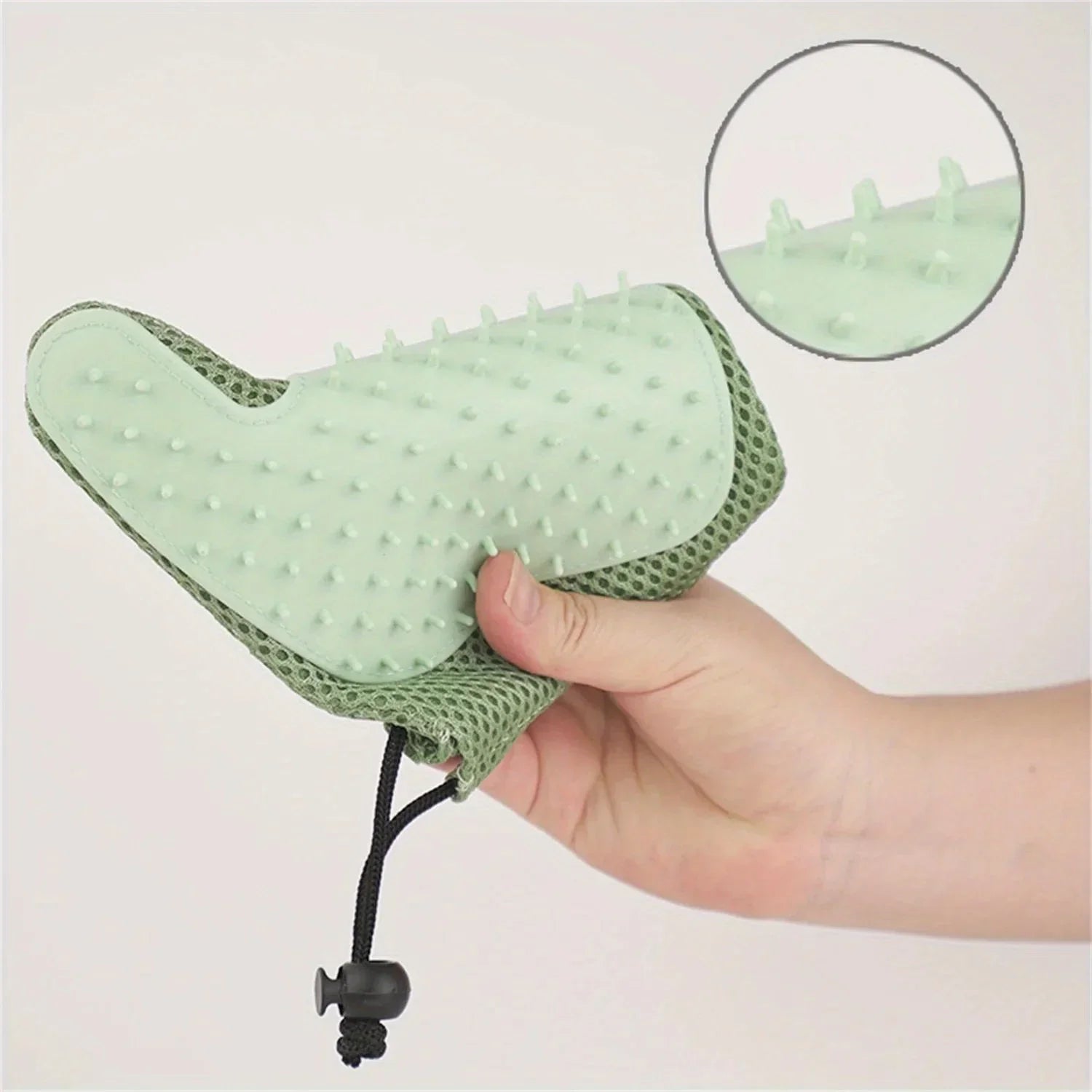 Groomio | Pflegehandschuh 2-in-1 | Silikon-Noppen & waschbar | Katzen, Hunde & Möbel