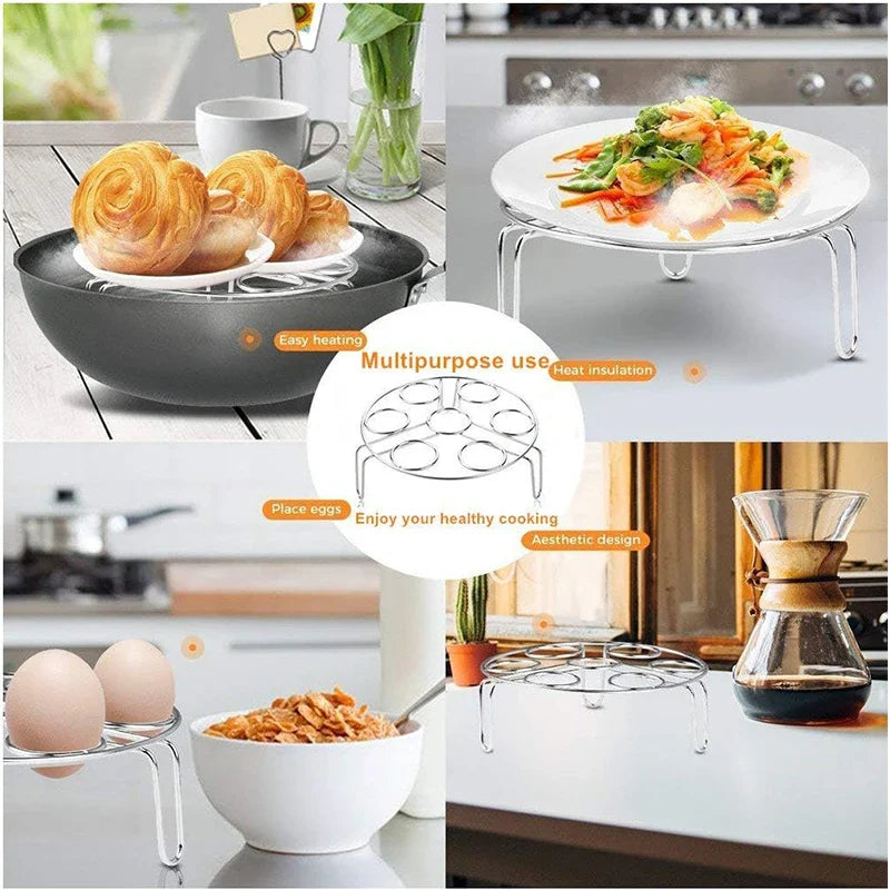 Eggura | Eier-Dampfgar-Rack | Edelstahl, 7er-Kapazität, Vielseitig | Küche & Meal Prep
