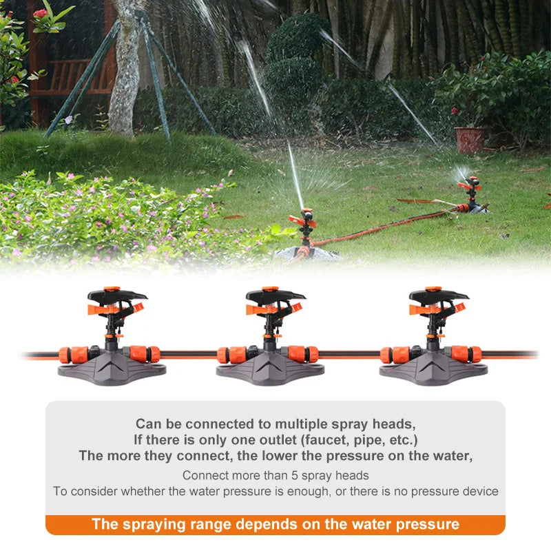 HydroJet Sprinkler | Automatische Rotation | Hydraulisch Betrieben | Einstellbare Sprühfläche