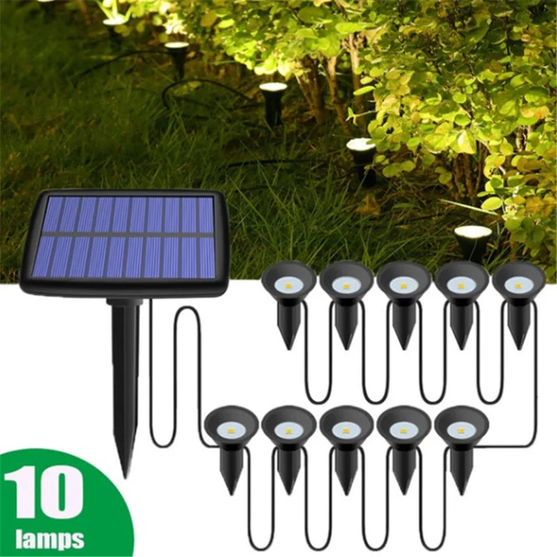 LumiGlow | Solar LED Erdspießleuchte | RGB Farbwechsel | 10er Set für Garten & Terrasse