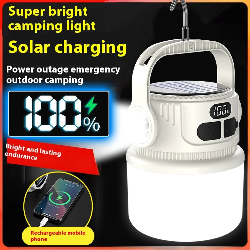 LumaGlow Solar Camping Light | 6 Light Modes | Portable & Rechargeable