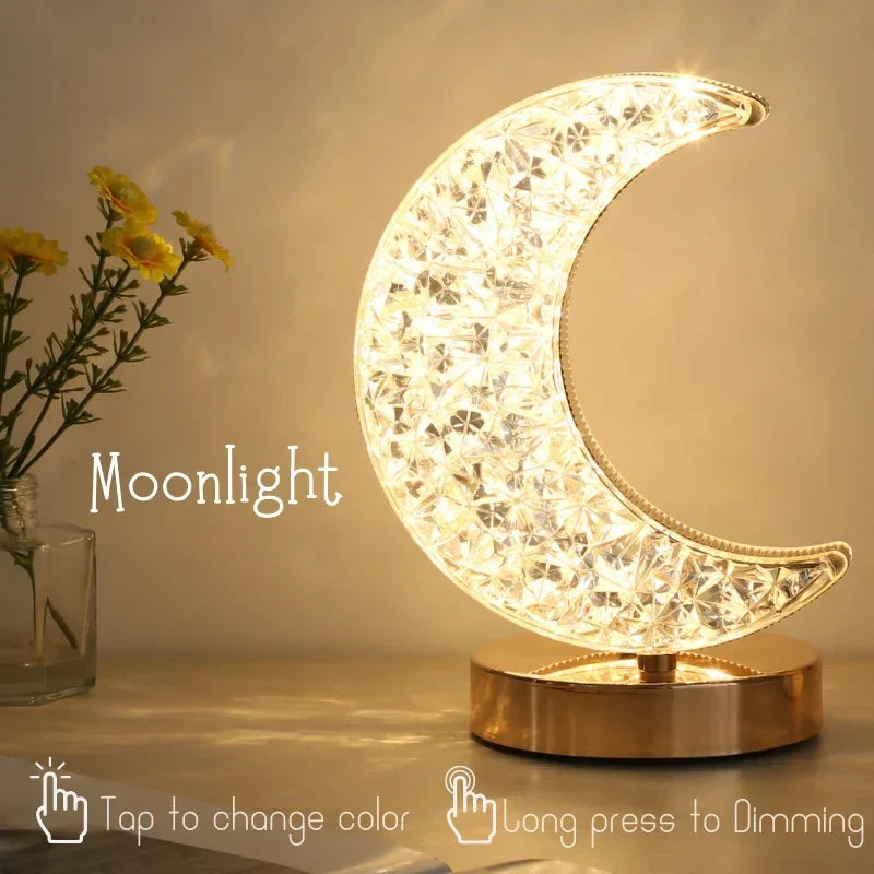 NovaGlow 3D-Lampe | Touch-Dimmung | 3 Lichtfarben | USB-aufladbar & Tragbar