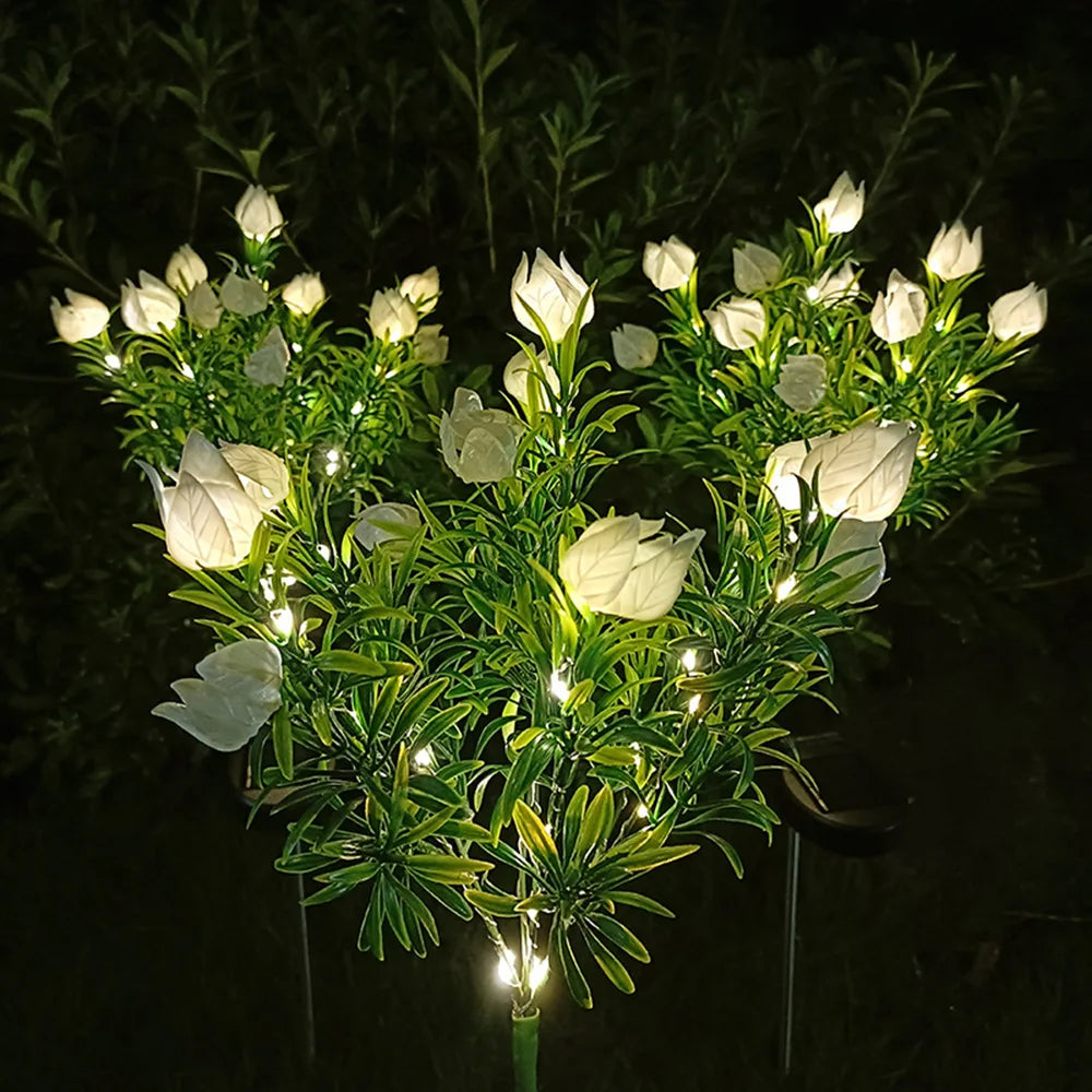 SolarBlossom Garten-Leuchte | Zauberhafte Solar-Blumen‑Laterne | IP65 & 42 LEDs