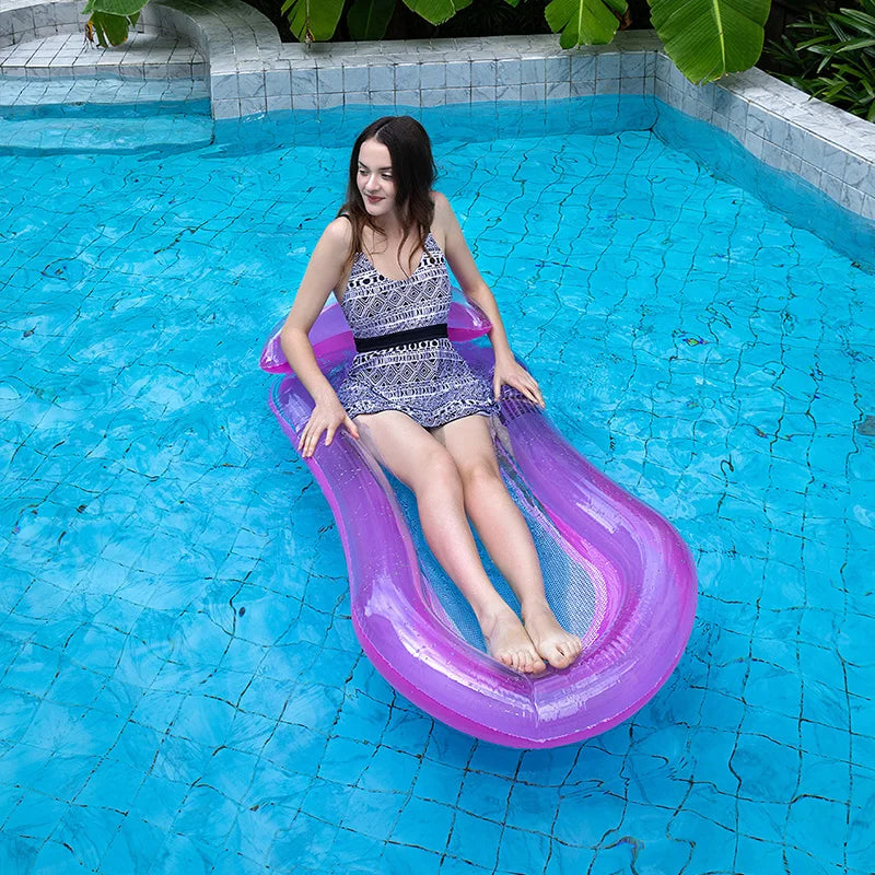 AquaFloat | Aufblasbare Schwimmliege | Ergonomisch und Komfortabel | Schnell Aufblasbar