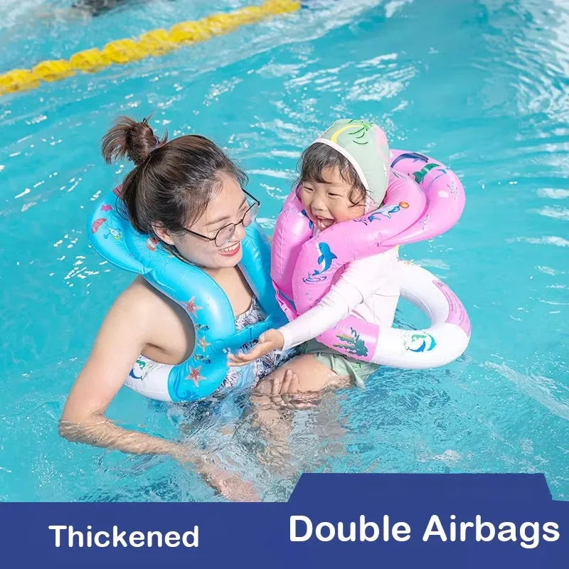 AquaFlo Schwimmring-Weste | Sicher & Bequem | Robustes PVC | Schnellaufblasbar für Kinder