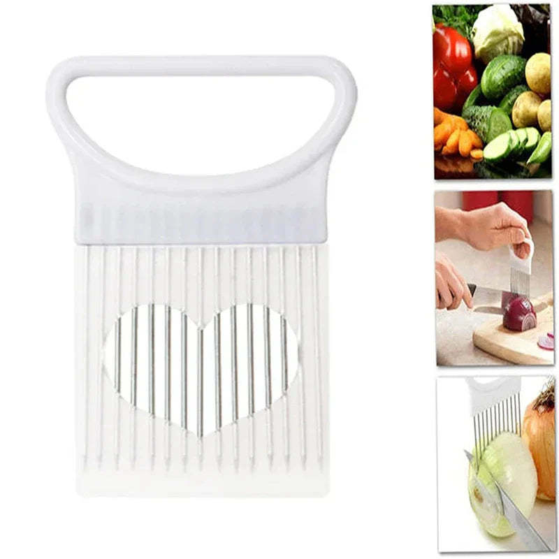 CutEase | Zwiebelhalter | Rostfreier Edelstahl | Ergonomischer Griff