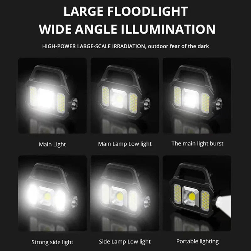 LumaPower Pro 2205 | Multifunktionale LED-Lampe | Solar & USB Ladeoption