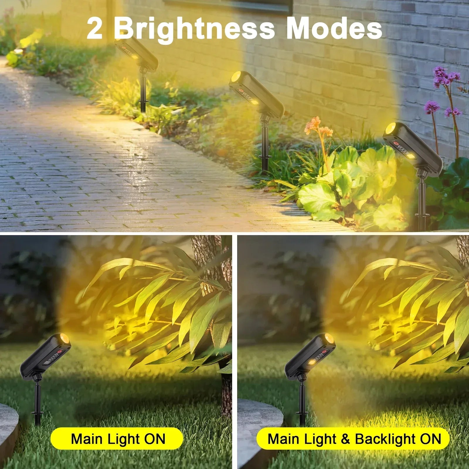 LumoGlow | LED Solarstrahler | 2-in-1 Lichtmodus | IP65 Wasserdicht