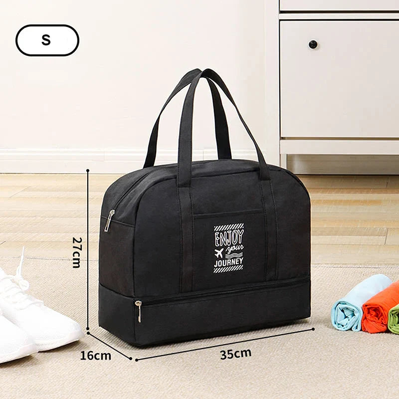 TravelEase | Faltbare Reisetasche | Schuhfach, Nassfach & robustes Design | Für Kurztrips, Sport & Handgepäck