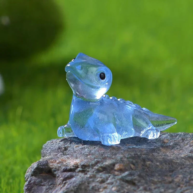 Glowtiny Mini Echsen Set | Leuchtet im Dunkeln | Für Feengärten & Terrarien | Wetterfestes Resin