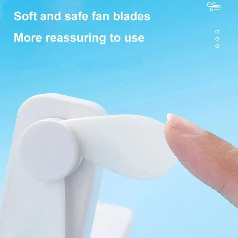 BreezeFold | Mini-Faltventilator | Ultraleicht & Leise | USB-Akku & Kompaktes Design