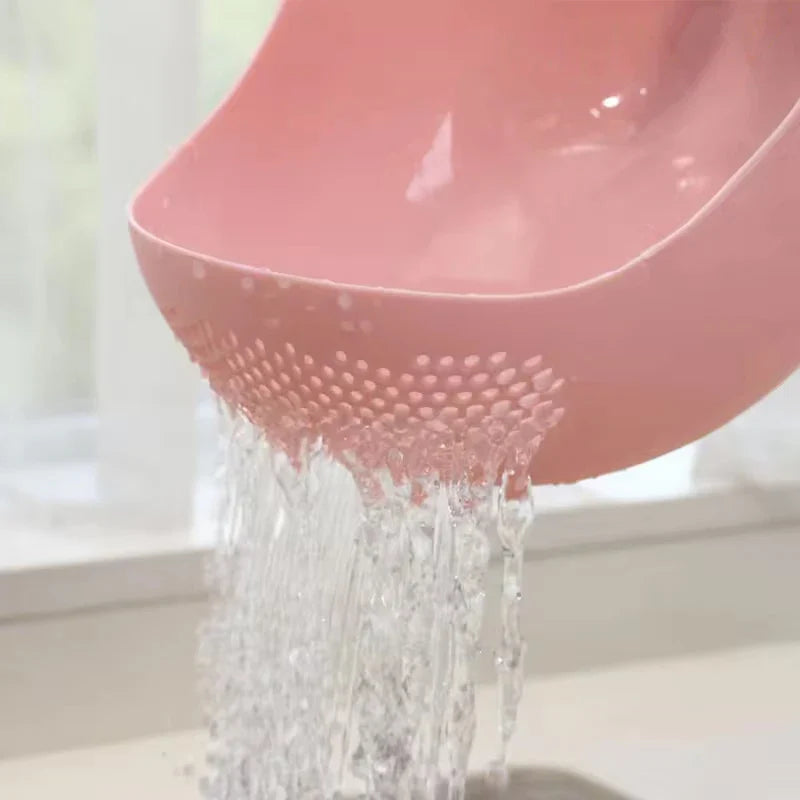 SpülFix Küchensieb | Mit Clip-Befestigung | BPA-frei & Ergonomisch | Für Reis & Gemüse