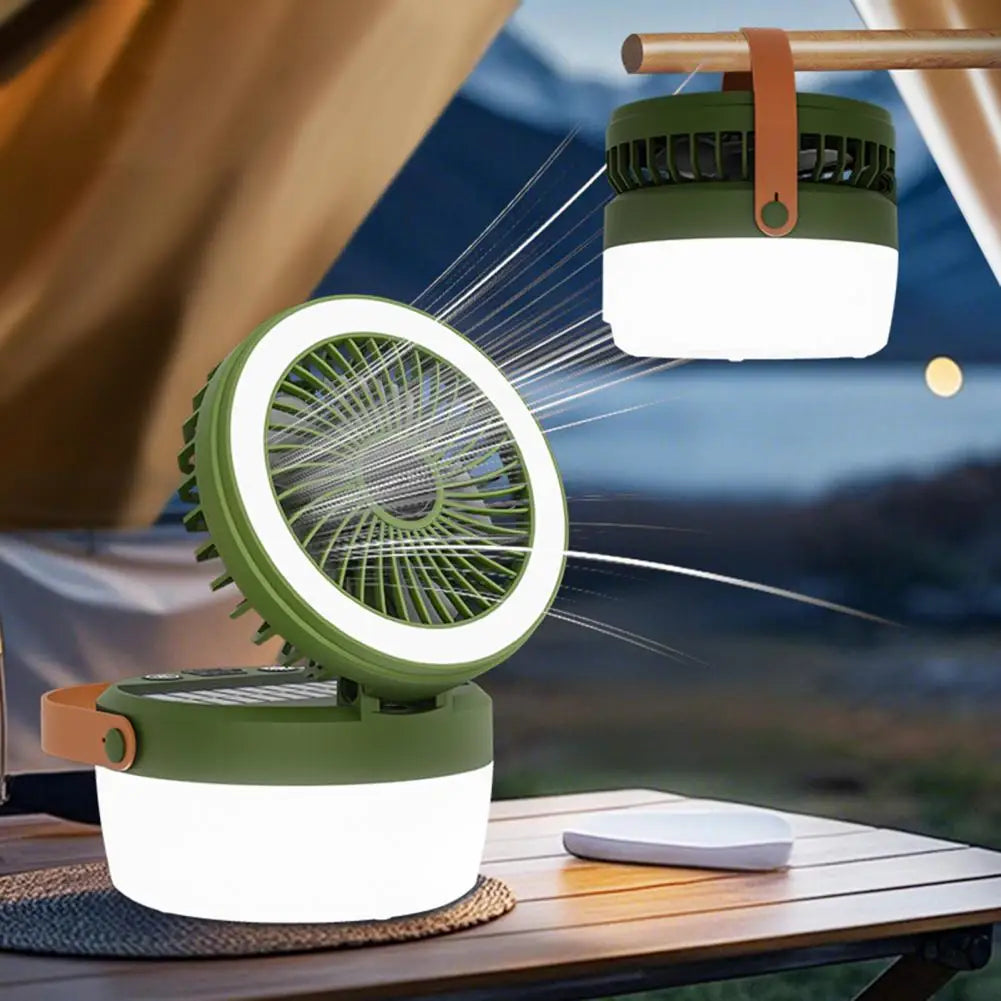 BreezeLight | Faltbare Solar-Campinglaterne mit Ventilator | 2-in-1 Zeltlampe & Kühlventilator