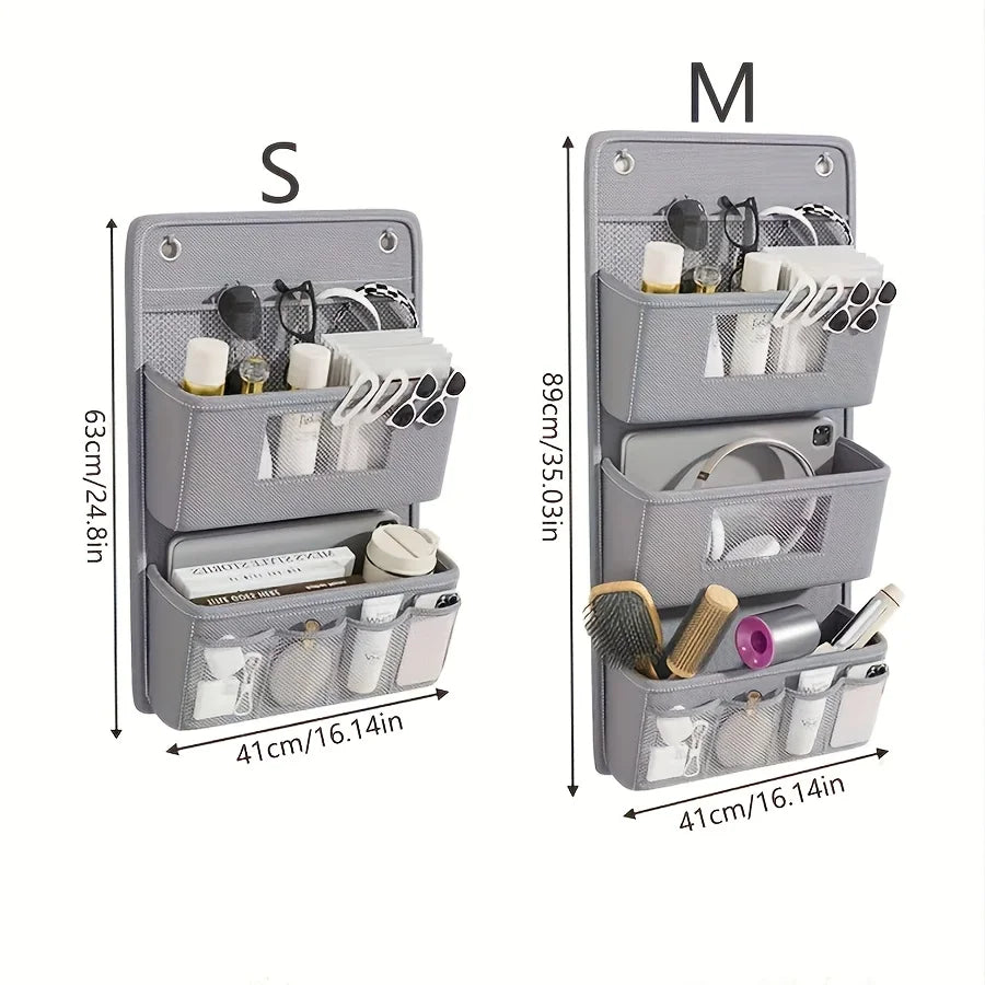 FlexiStore | Wandorganizer Stoff | Mit Sichtfenster & Praktischen Haken | Mehrere Fächer