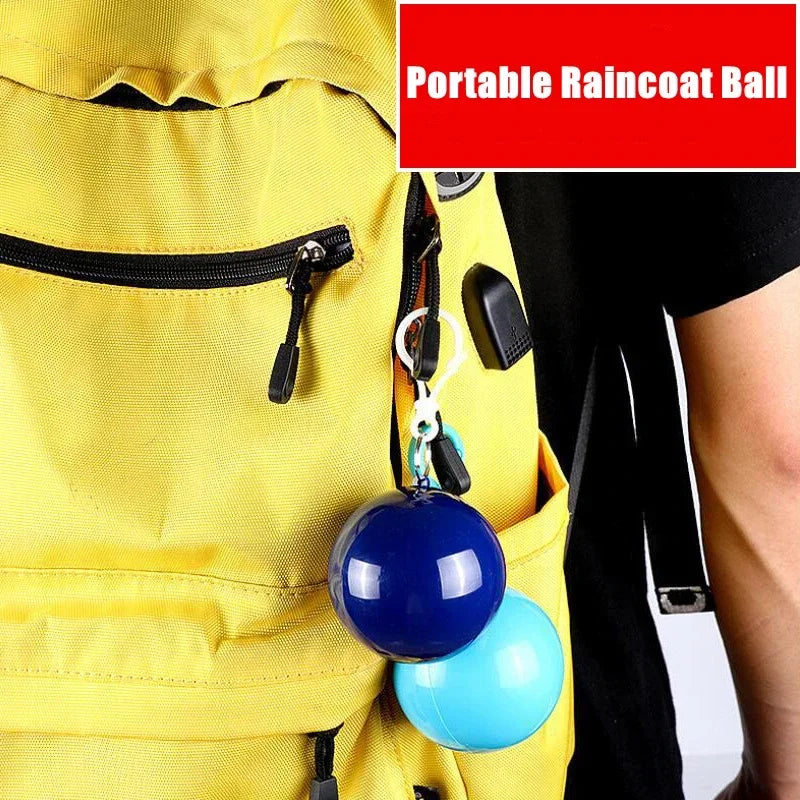 RainSafe Poncho Ball | Kompakter Regenschutz für Unterwegs | Leicht & Handlich