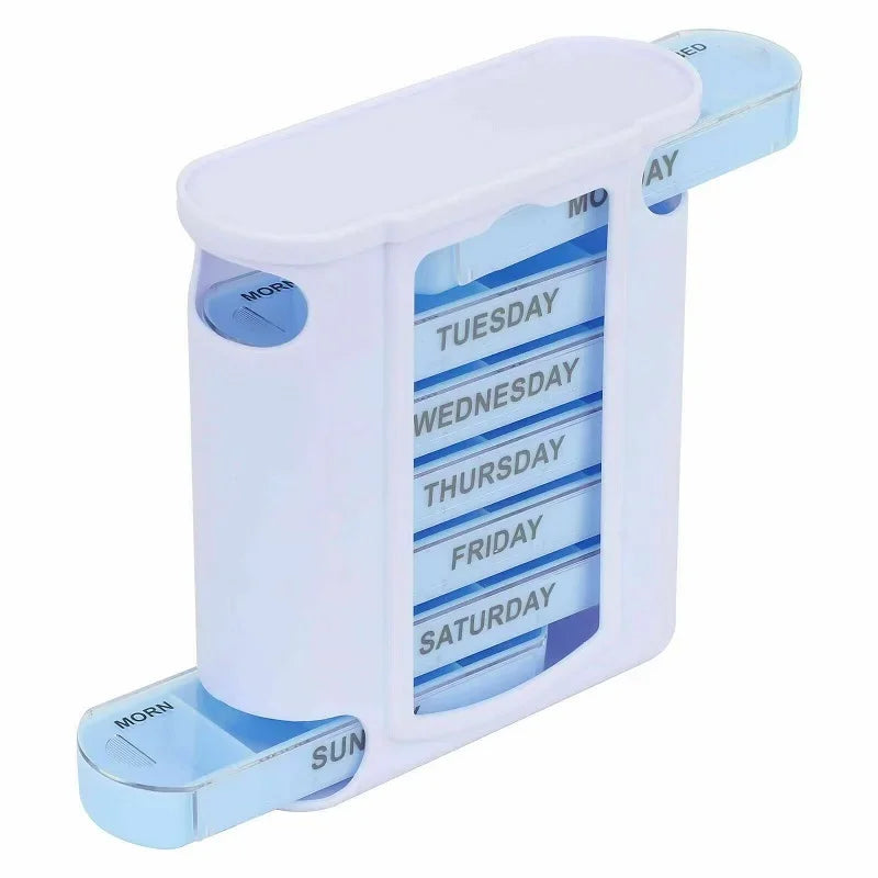 VitalEase Pillenbox | 7 Tage Organizer | Bunte Module | BPA-frei