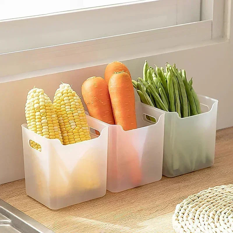 FreshBox | Kühlschrank Aufbewahrungsbox | Stapelbar & Transparent | Für Obst, Gewürze & Snacks