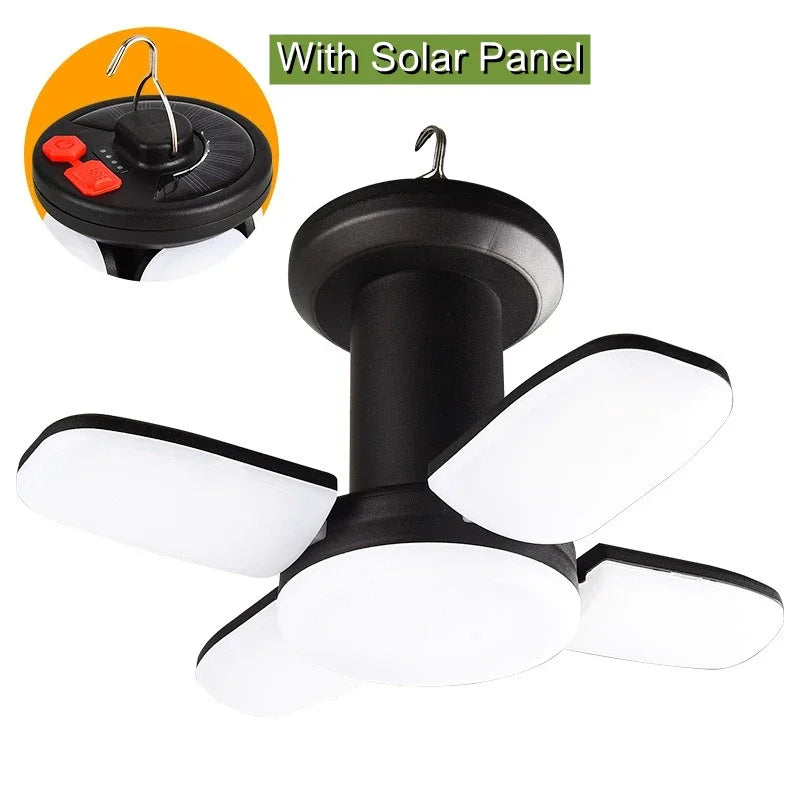 SOLARIGHT Solar Campinglampe | 6 Leuchtmodi | Powerbank Funktion | USB & Solar-Ladung